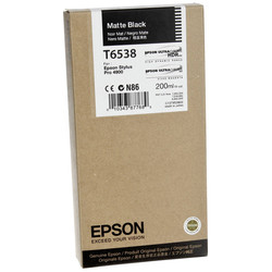 Epson T6538-C13T653800 Mat Black Original Cartridge - EPSON