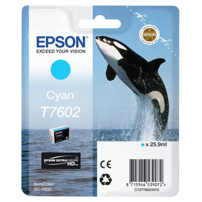 Epson T7602-C13T76024010 Mavi Orjinal Kartuş