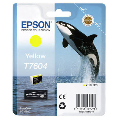 Epson T7604-C13T76044010 Sarı Orjinal Kartuş - 1