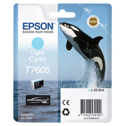 EPSON - Epson T7605-C13T76054010 Açık Mavi Orjinal Kartuş