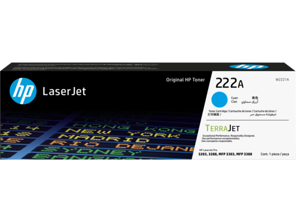 HP 222A-W2221A Mavi Orijinal Toner - 1