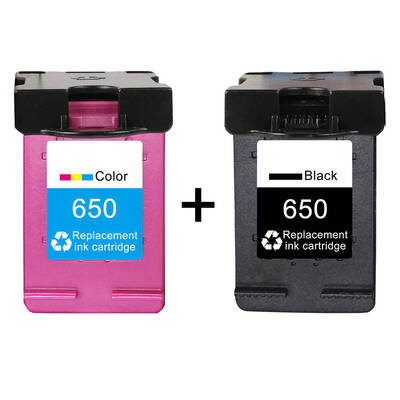 Hp 650 Black CZ101AE + HP 650 Color CZ102AE Muadil İkili Kartuş Seti - 1