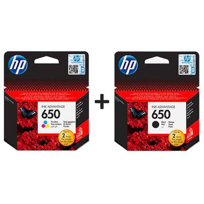 Hp 650 Black CZ101AE + HP 650 Color CZ102AE Orijinal İkili Kartuş Seti - 1