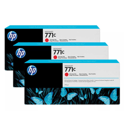 HP - Hp 771c-B6Y32A Kromatik Kırmızı Orjinal Kartuş 3Lü Paket