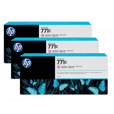 Hp 771c-B6Y35A Açık Kırmızı Orjinal Kartuş 3Lü Paket