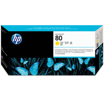 Hp 80-C4823A Orjinal Sarı Baskı Kafası ve Kafa Temizleyici