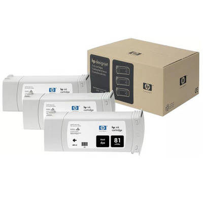 Hp 81-C5066A Siyah Orjinal Kartuş 3Lü Paket