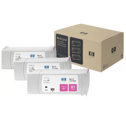 HP - Hp 81-C5068A Kırmızı Orjinal Kartuş 3Lü Paket