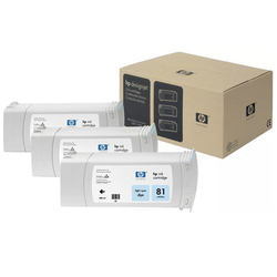 HP - Hp 81-C5070A Açık Mavi Orjinal Kartuş 3Lü Paket