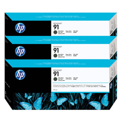 HP - Hp 91-C9480A Mat Siyah Orjinal Kartuş 3Lü Paket