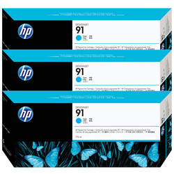 HP - Hp 91-C9483A Mavi Orjinal Kartuş 3Lü Paket