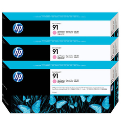 HP - Hp 91-C9487A Açık Kırmızı Orjinal Kartuş 3Lü Paket