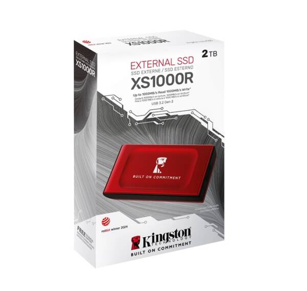 Kingston XS1000 2TB Taşınabilir SSD USB 3.2 Gen 2 Kırmızı - 3