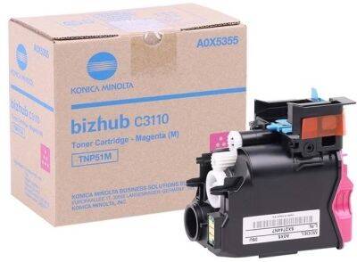Konica Minolta TNP-51 Magenta Original Photocopy Toner - 1