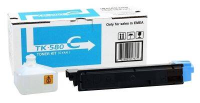 Kyocera TK-580/1T02KTCNL0 Mavi Orjinal Toner