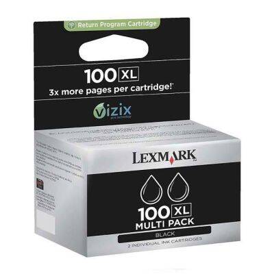 Lexmark 100XL-14N0848 Siyah Orjinal Kartuş Yüksek Kapasiteli 2li