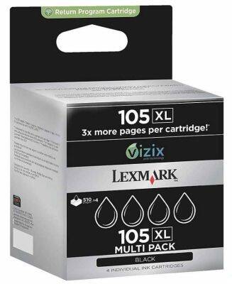 Lexmark 105XL-14N0845 Siyah Orjinal Kartuş 4lü Paketi