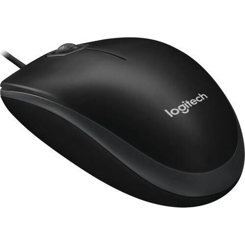 Logitech B100 Black Wired Optical Mouse USB - 2