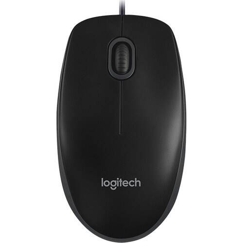 Logitech B100 Black Wired Optical Mouse USB - 1