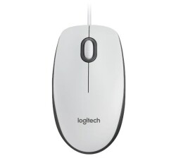 Logitech M100 White Wired Optical Mouse USB - Logitech