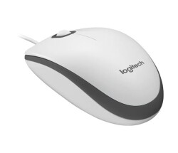 Logitech M100 White Wired Optical Mouse USB - 2