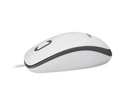 Logitech M100 White Wired Optical Mouse USB - 3