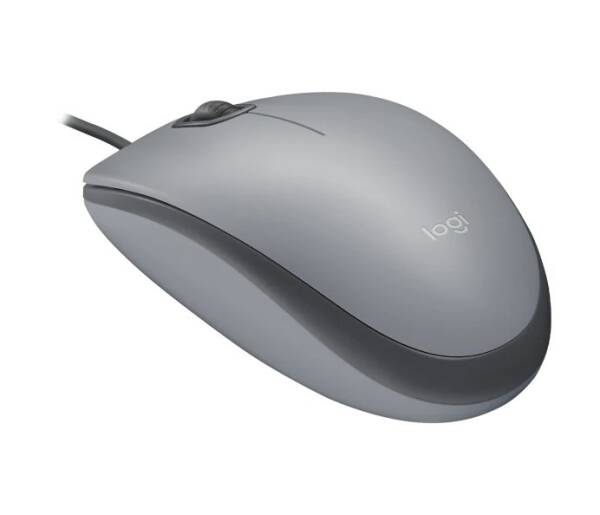 Logitech M110 Gray Wired Optical Mouse USB - 3