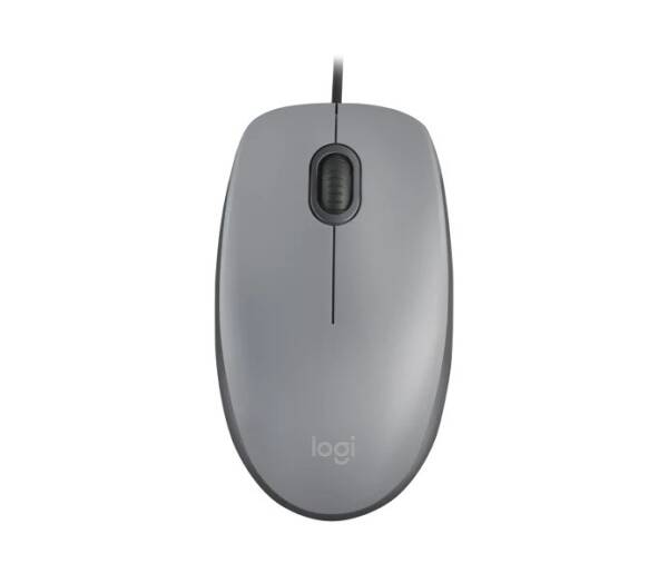 Logitech M110 Gray Wired Optical Mouse USB - 1