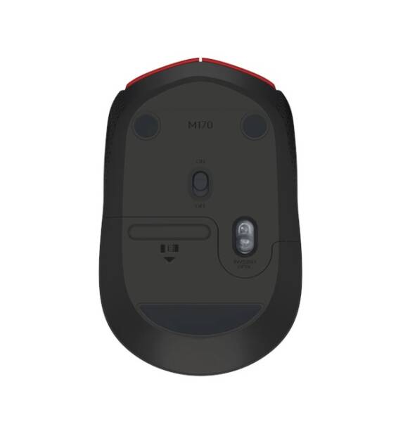 Logitech M171 Kablosuz Mouse Kırmızı-Siyah – Orta Boy, Ergonomik ve Dayanıklı - 3