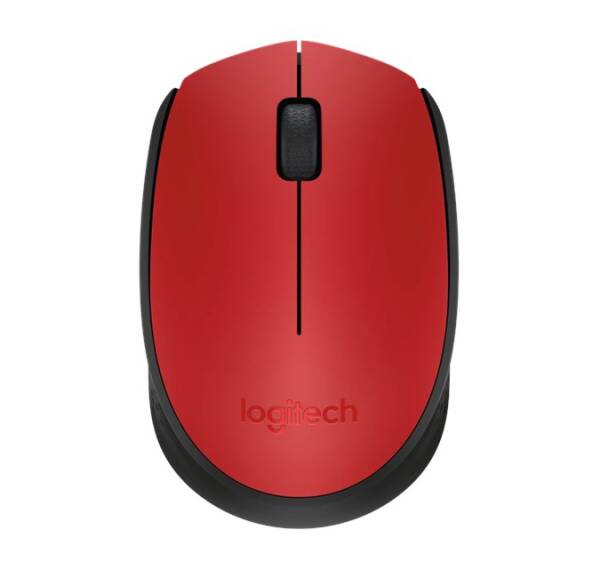 Logitech M171 Kablosuz Mouse Kırmızı-Siyah – Orta Boy, Ergonomik ve Dayanıklı - 1