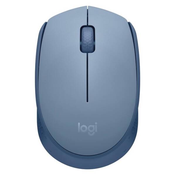 Logitech M171 Kablosuz Mouse Mavi-Gri – Orta Boy, USB Optik ve Ergonomik Tasarım - 1