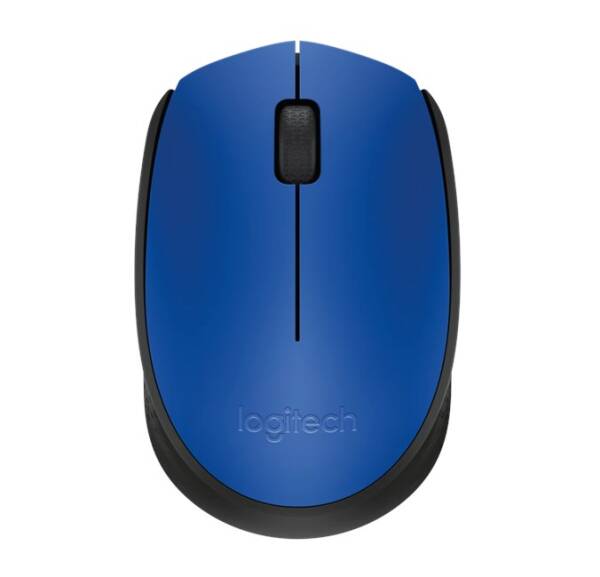 Logitech M171 Kablosuz Mouse Mavi-Siyah – Orta Boy, Konforlu ve Dayanıklı - 1