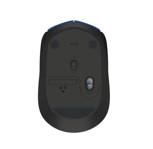 Logitech M171 Kablosuz Mouse Mavi-Siyah – Orta Boy, Konforlu ve Dayanıklı - 3