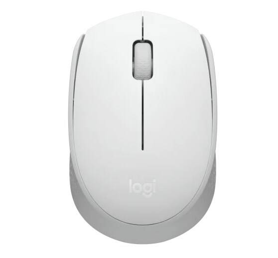 Logitech M171 Wireless Mouse White – Medium Size, 1000 DPI Optical, and USB Receiver - 1