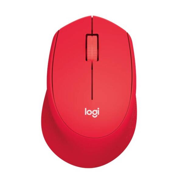 Logitech M330 Kablosuz Mouse Kırmızı – Orta Boy, Sessiz ve Ergonomik Tasarım - 1