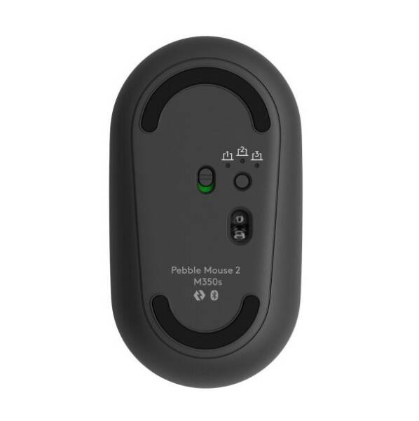 Logitech M350s Pebble 2 Bluetooth Mouse Grafit – Küçük Boy, Sessiz ve Çoklu Cihaz Desteği - 3