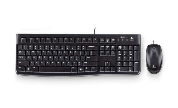 Logitech MK120 Q Turkish USB Wired Keyboard and Mouse Set – Black - 1