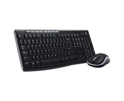 Logitech MK270 Kablosuz Klavye ve Mouse Set Siyah USB Alıcı Q Türkçe - 1