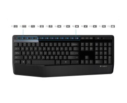 Logitech MK345 Wireless Keyboard and Mouse Set Black USB Receiver Q Turkish - Logitech