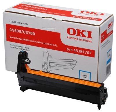 Oki C5600-43381707 Original Cyan Drum Unit - 1