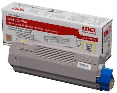 Oki C5650-43872321 Yellow Original Toner - 1