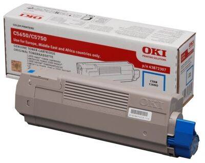 Oki C5650-43872323 Cyan Original Toner - 1