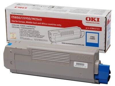 Oki C5850-43865743 Cyan Original Toner - 1