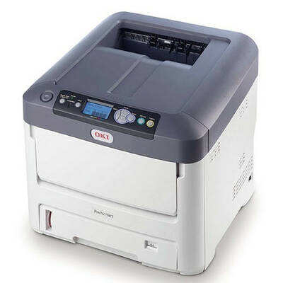Oki Pro 7411WT 44205445 White Tonerli Neon Laser Printers - 1