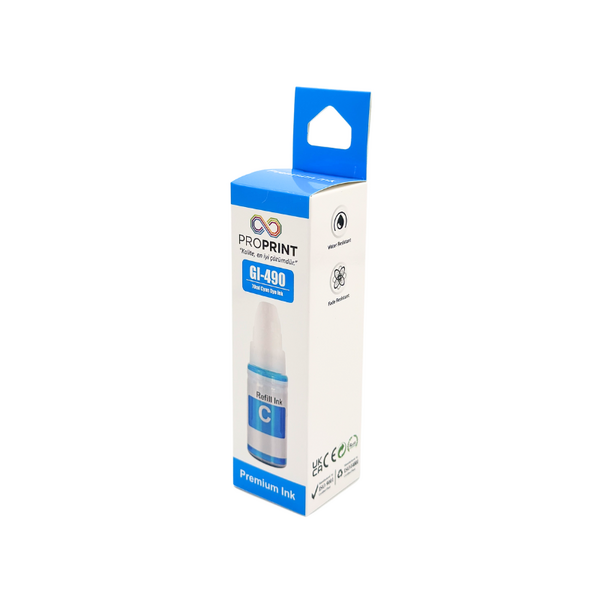 ProPrint Canon GI-490/0664C001 Cyan Compatible Ink 70 Ml - 3