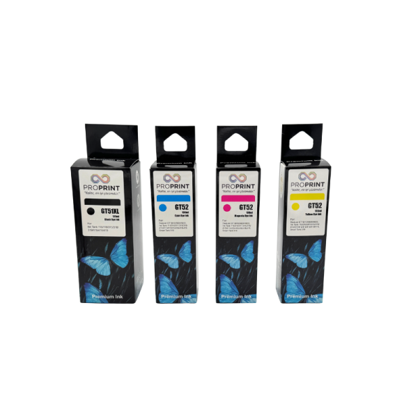 ProPrint Hp GT51XL-GT52XL Set Muadil Mürekkep Siyah 135 Ml Renkliler 90 Ml - 1