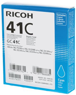 Ricoh Aficio GC-41C Cyan Original Cartridge - 1
