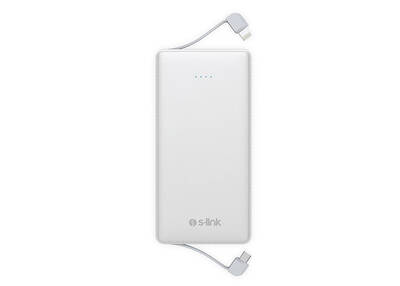 S-link IP-513 5000mAh Powerbank White Taşınabilir Kutusuz Battery Şarj Cihazı - 1