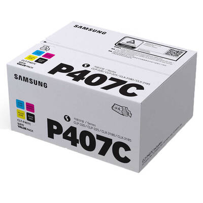 Samsung CLP-320/CLT-P407C Original Toner Advantage Package - 1