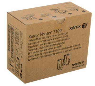 Xerox Phaser 7100-106R02611 Yellow Original Toner 2Li Paket - 1